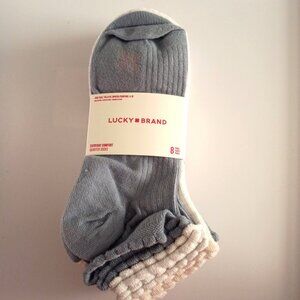 Lucky Brand Everyday Comfort Quarter Socks 8 Pair Pack Shoe Size 4-10 NEW